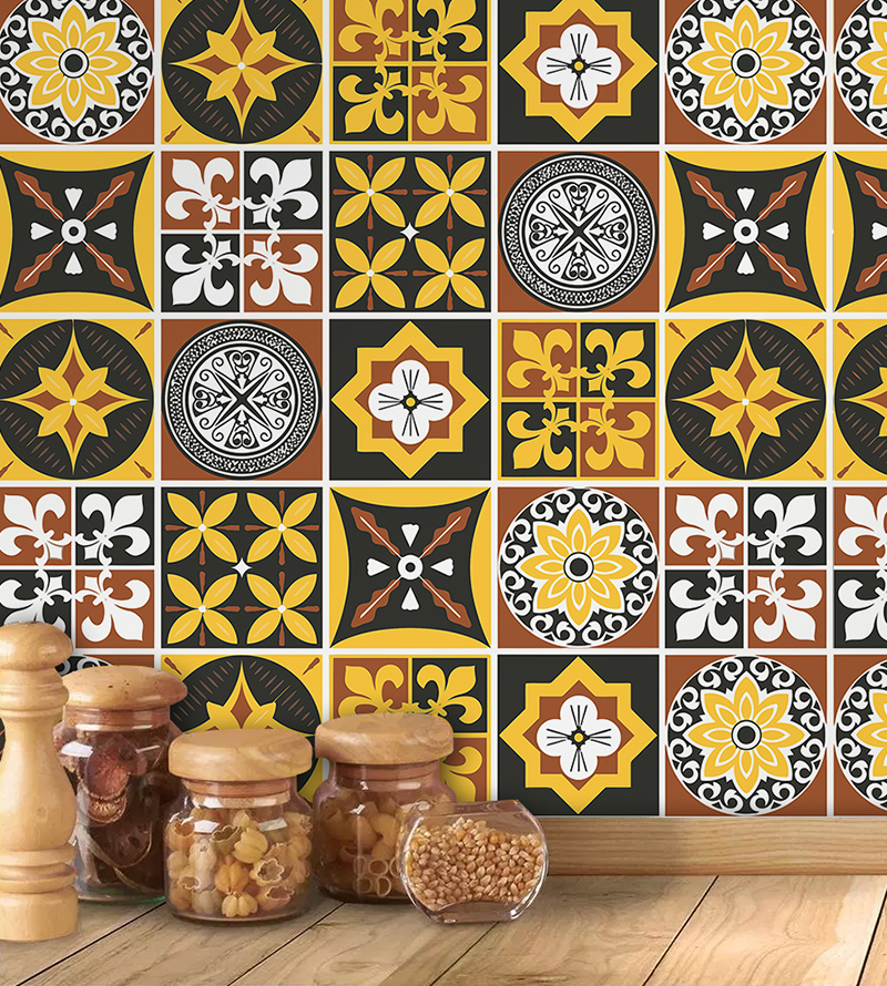 Azulejo Adesivo Lavável Marrocos + Kit Aplicação Completo