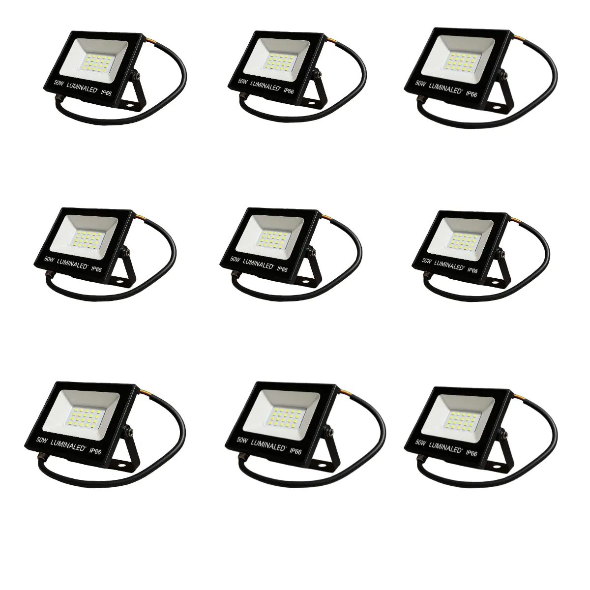 Refletor Led 50w Branco Frio Variações:kit 9