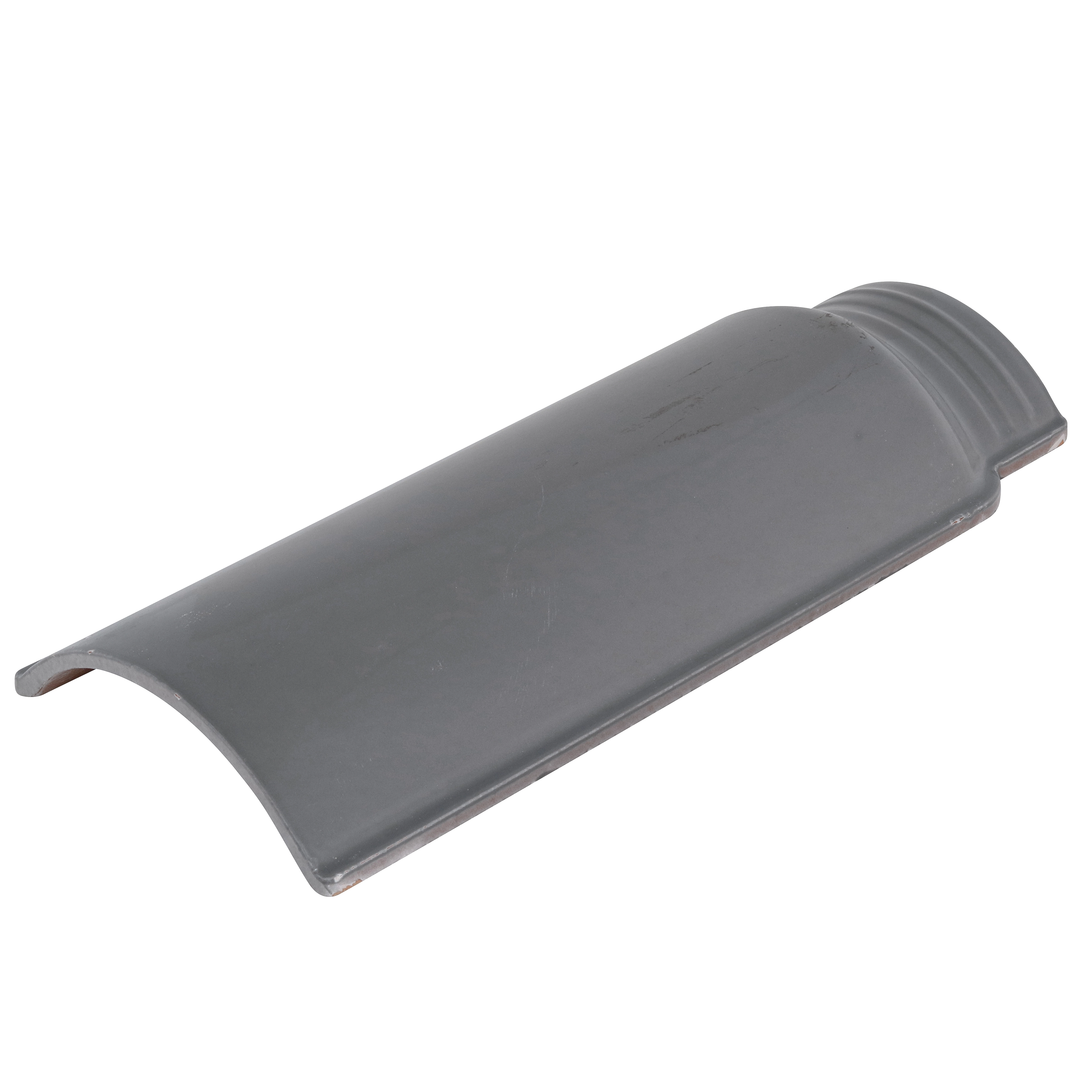 Cumeeira Cerâmica Plan Esmaltada Classic 17x42cm Gray Perkus