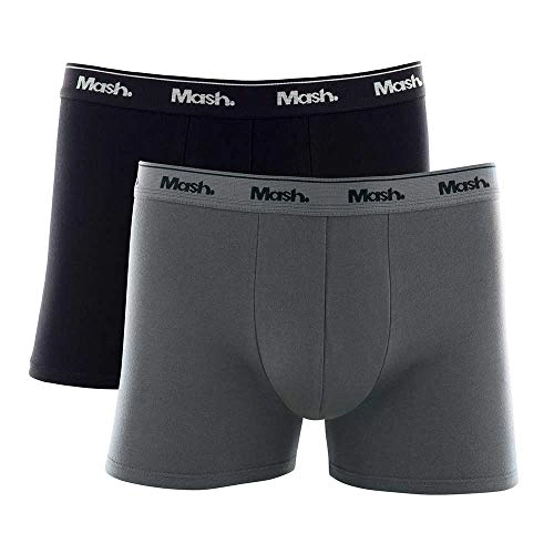Kit 2 Cuecas Boxer Mash Boxer Masculino Cinza/preto G