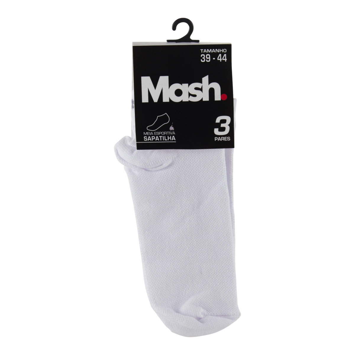 Meia Masculina Sapatilha Mash N 39 44 3 Pares