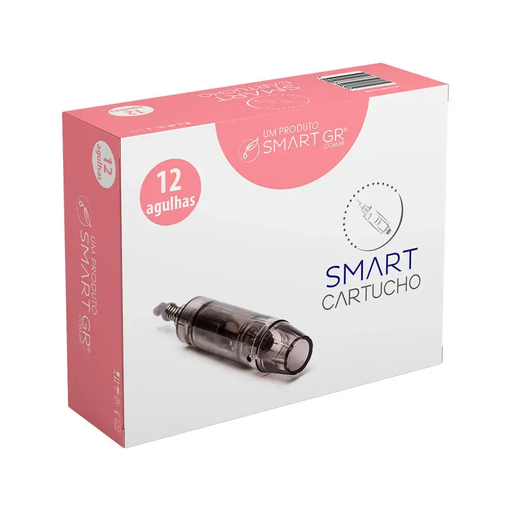 Cartucho Smart Derma Pen Preto 12 agulhas cx 10 Smart GR - Cartucho Smart Derma Pen Preto 12 agulhas