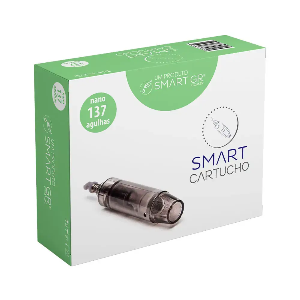 Cartucho Smart Derma Pen Preto 137 agulhas cx10 Smart GR - Cartucho Smart Derma Pen Preto 137 agulha