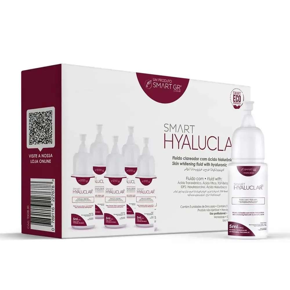 Smart Hyaluclar - Fluido Clareador com Ácido Hialurônico - 5 Monodoses de 5 mL - Smart GR