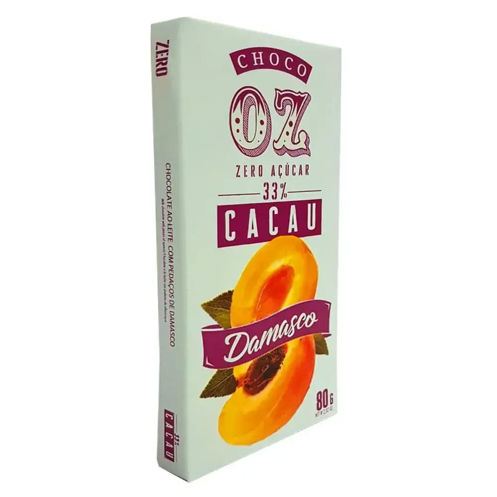 Chocolate Oz Zero Acucar Damasco 80g