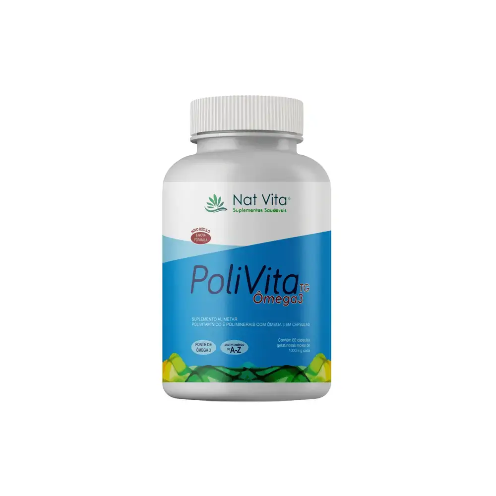 PoliVita TG Omega 3 Multivitamínico 1000mg BS Pharma - 60 Cápsulas