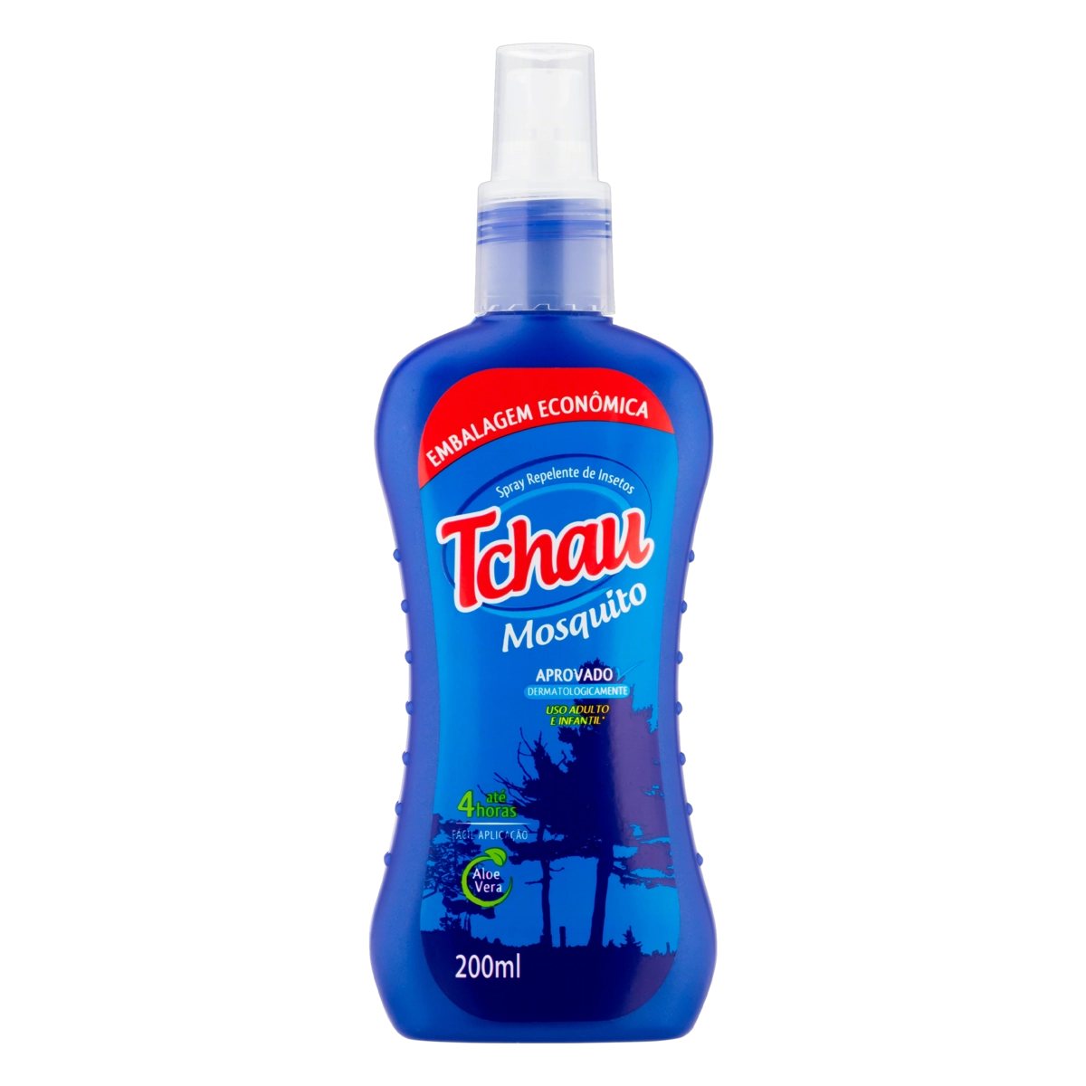 Repelente Aloe Vera Tchau Mosquito Frasco 200ml Spray Embalagem Econômica