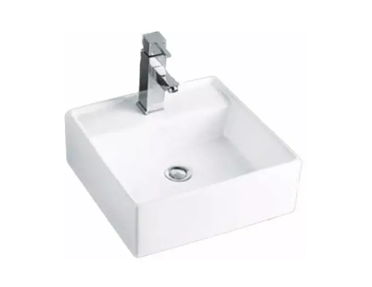Cuba De Apoio De Louça Branca - Sobrepor Quadrada 41cm.