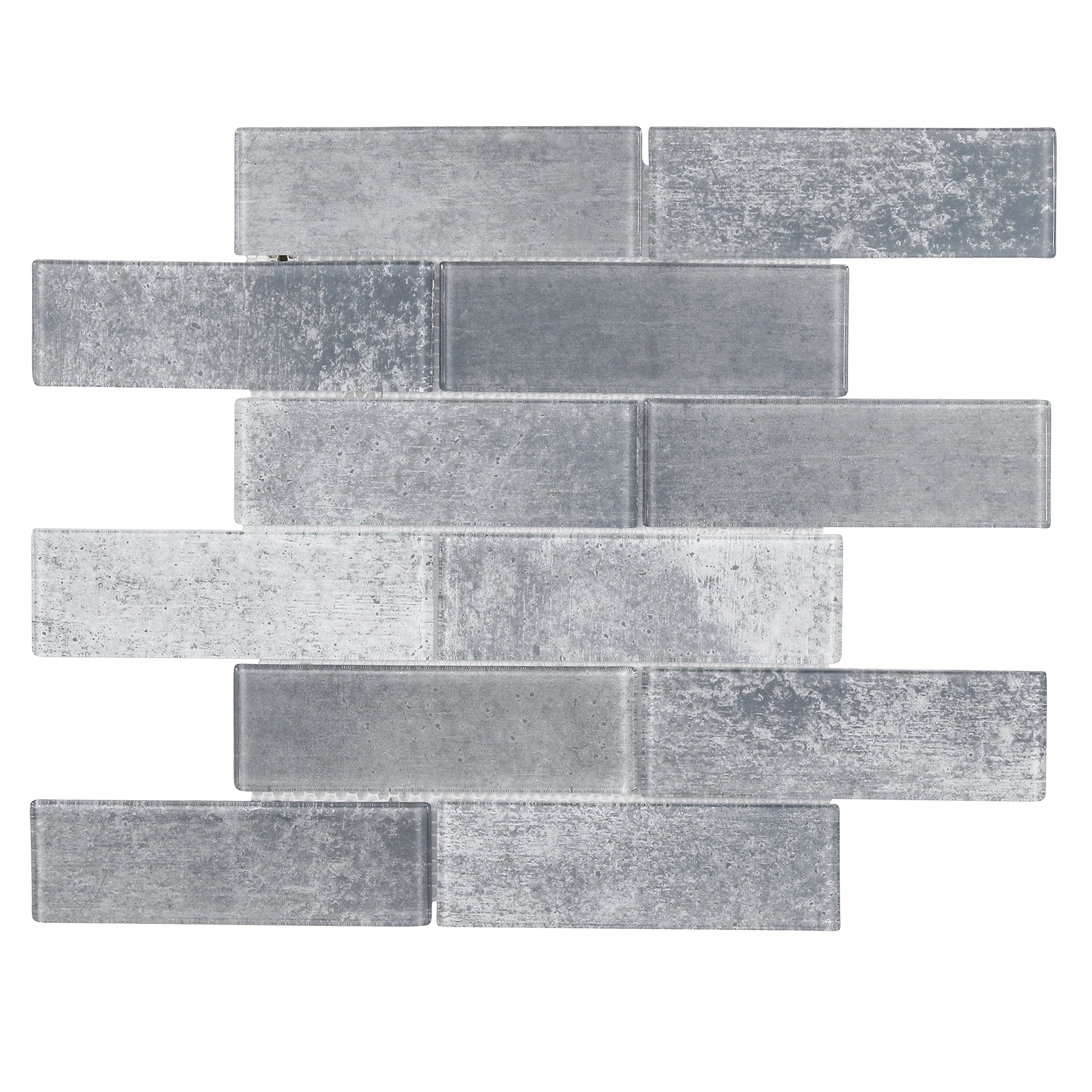 Pastilha de Vidro Subway Urban Cinza 30x39cm Glassline
