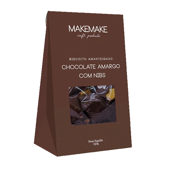 Biscoito Black C/nibs Makemake 150g