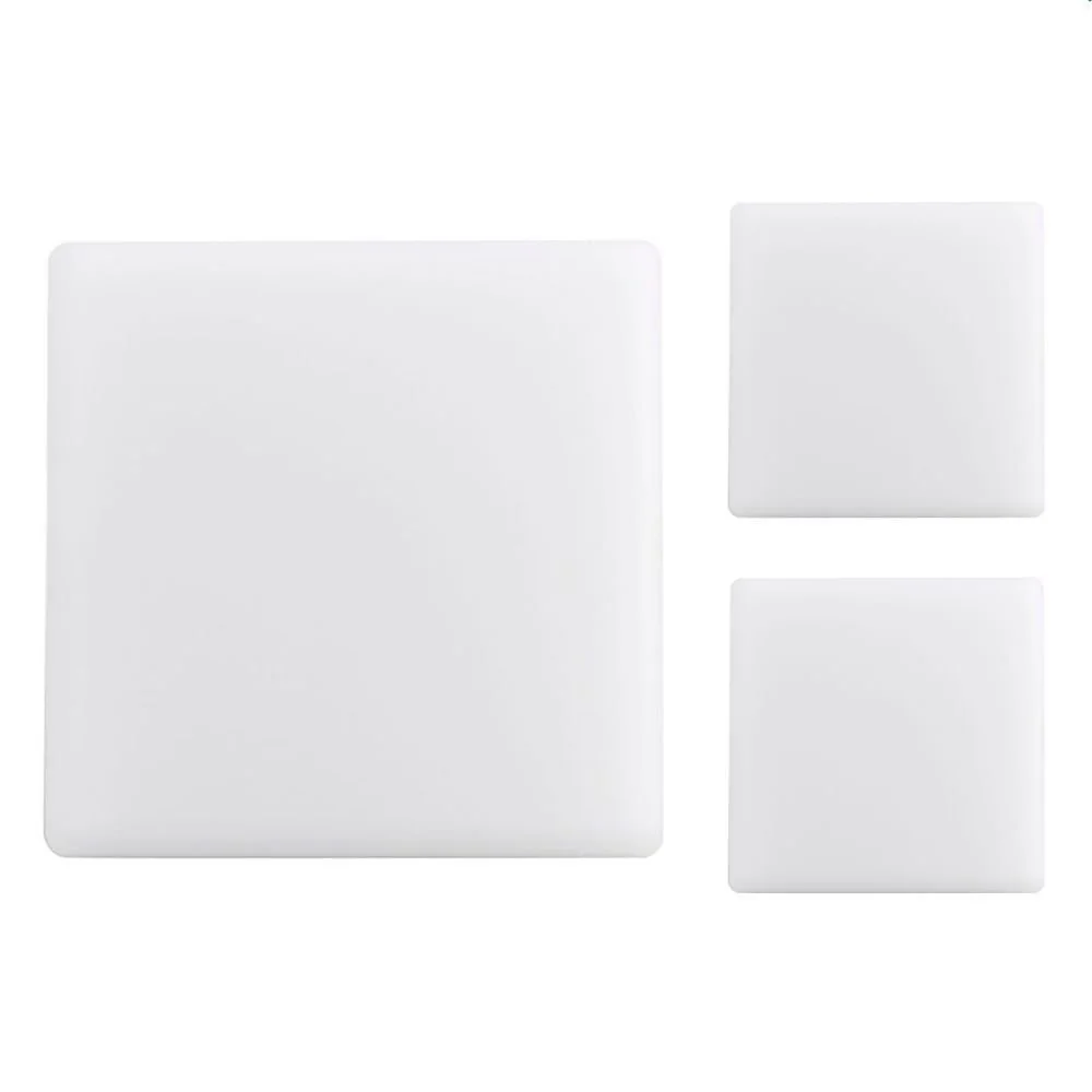 3 Painel De Led Taschibra Frameless Quadrado Sobrepor 48w Bivolt Branco 6500k Luz Branca