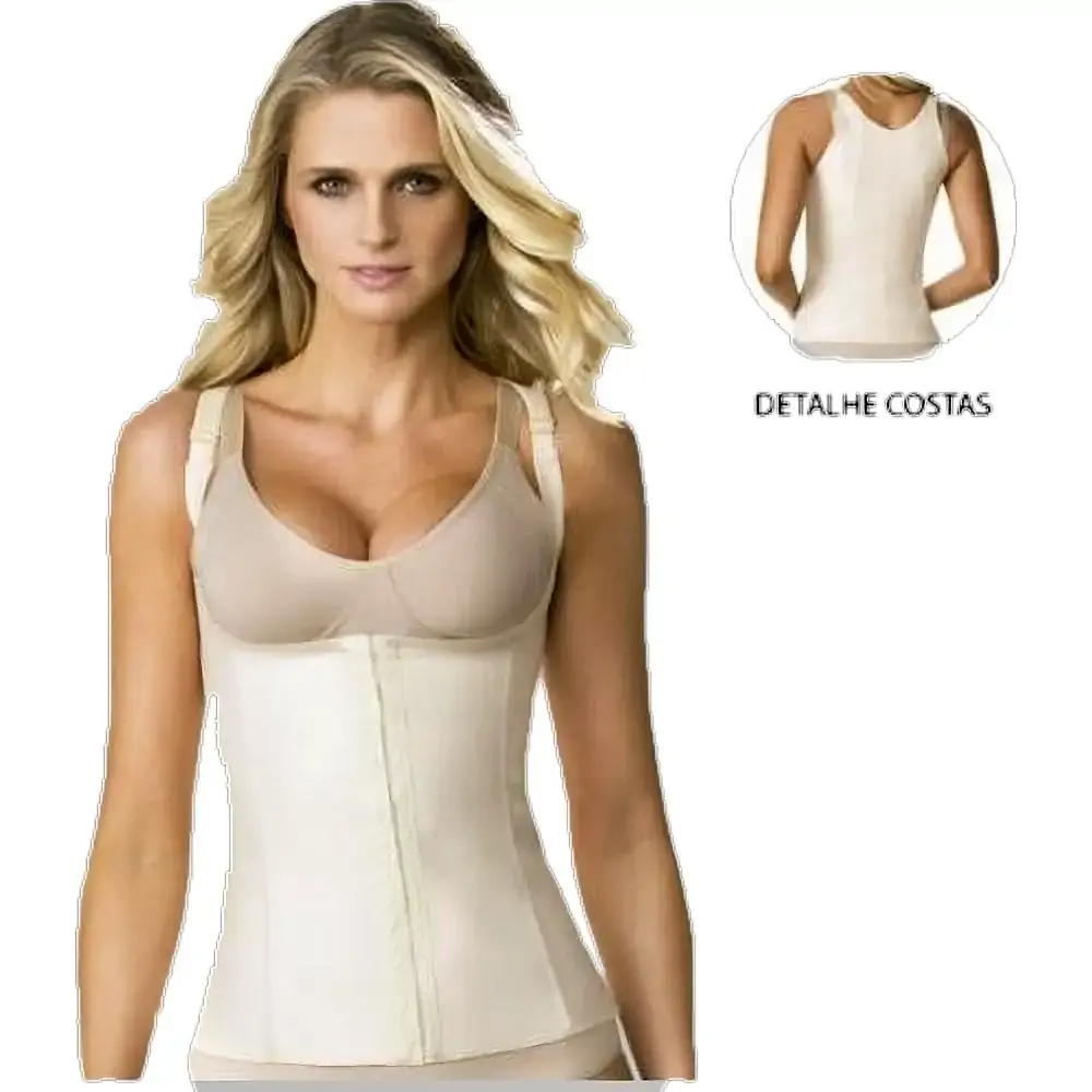 Colete Modelador Em Cotton Emborrachado Mylady - Tam Pp