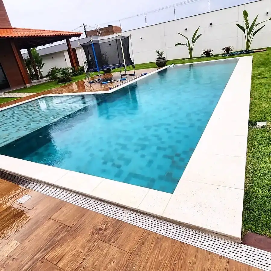 Borda Atérmica Piscina 50x25x2,0cm Maresias Branca - Areia De Quartzo