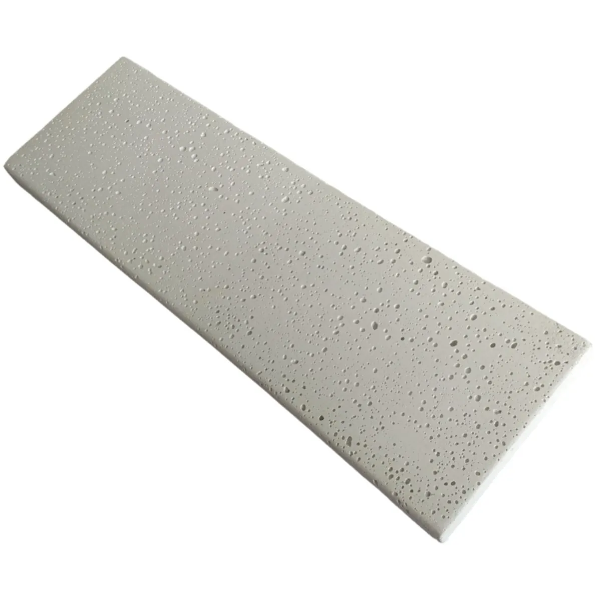 Borda Atérmica Para Piscina 50x25x1,5cm Malibu Branca Areia De Quartzo Ind. Cimentícia