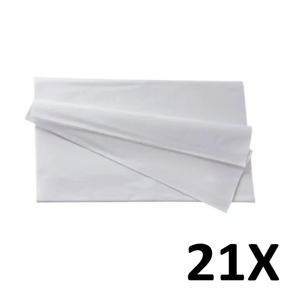 Kit 21 Panos De Limpeza Multiuso Reutilizável 30x40cm Branco