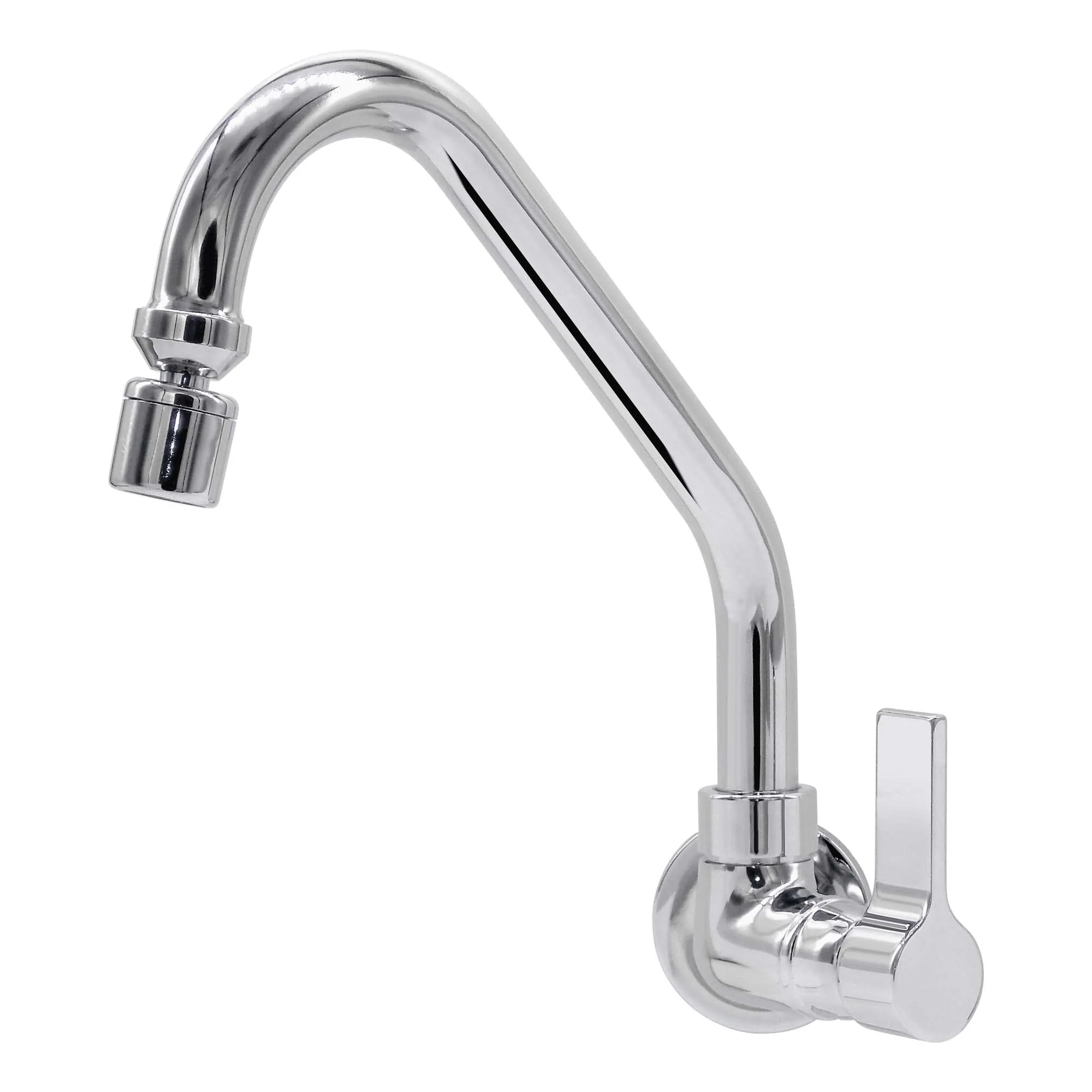 Torneira Cozinha Parede Bica Móvel Luxo 1/4 De Volta C70