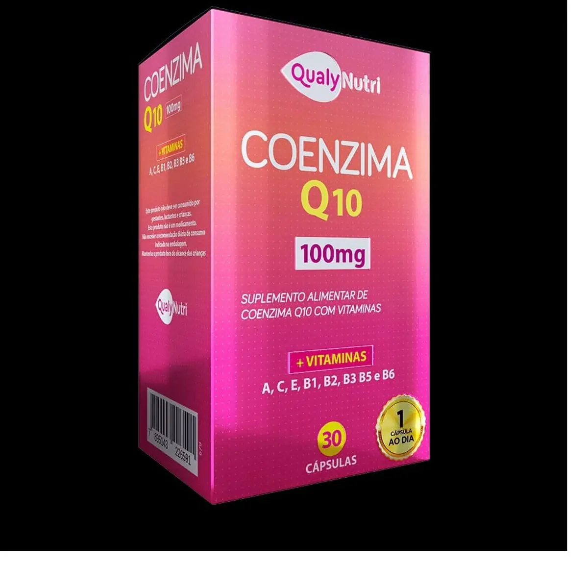Coenzima Q10 100MG + Vit C/30 Cápsulas - Qualy Nutri