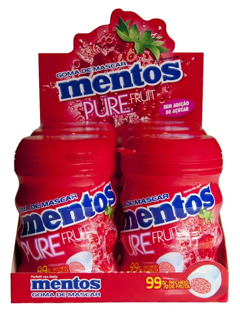 Goma Mentos P Fruit Morango