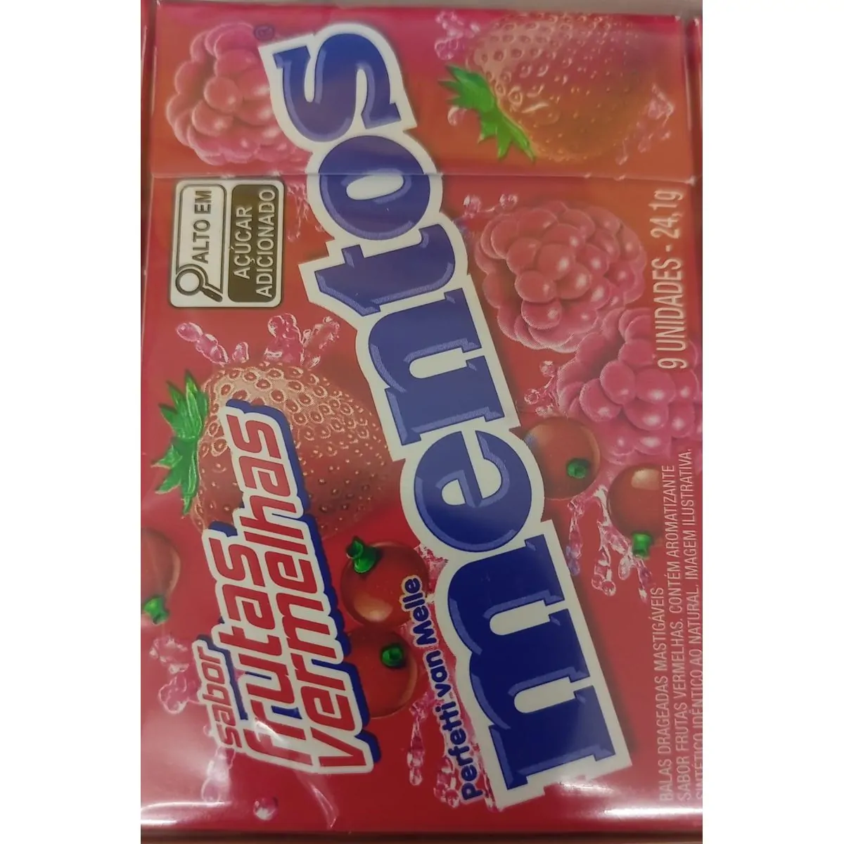 Bala Frutas Vermelhas Mentos Caixa 24,1g 9 Unidades
