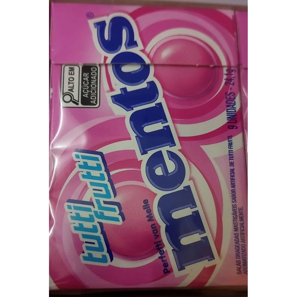 Bala Tutti Frutti Mentos Caixa 24,1g 9 Unidades