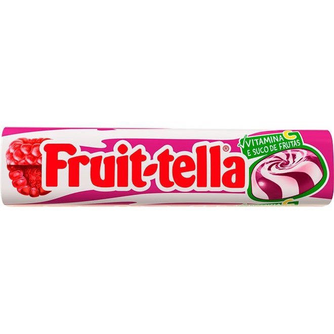 Bala Framboesa Com Creme De Leite Fruit Tella Pacote 41g