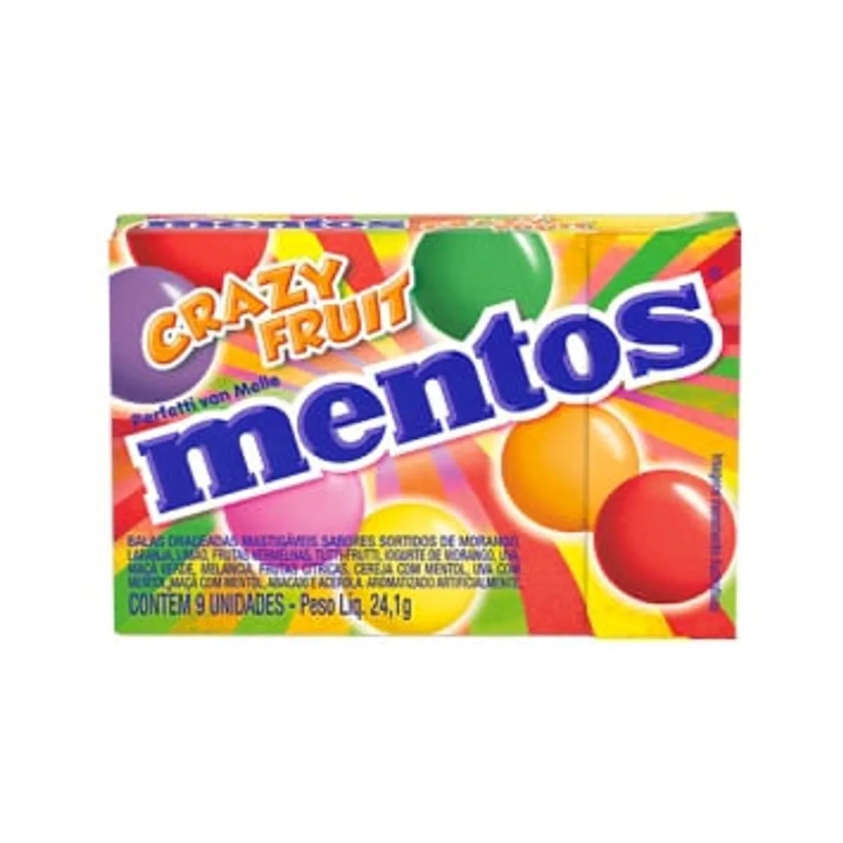 Confeito Mentos 24,1g Crazy Fruit