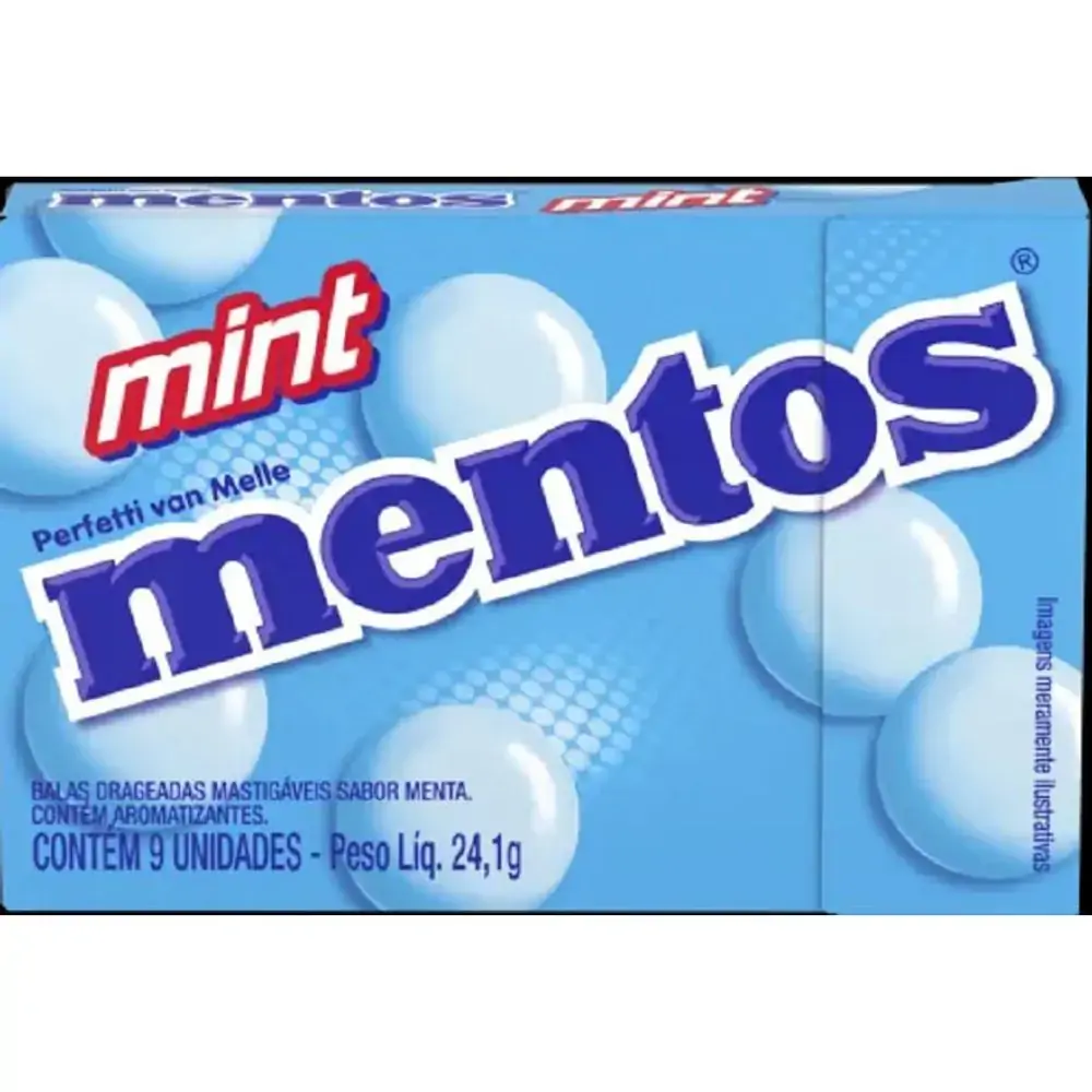 Bala Mint Mentos Caixa 24,1g 9 Unidades