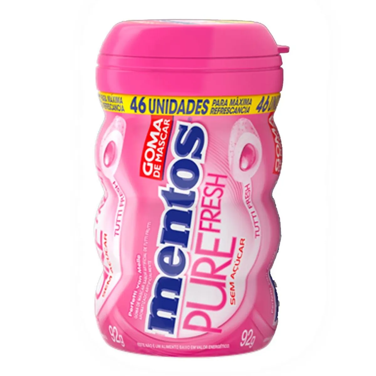 Goma de Mascar Sem Açúcar Tutti Fresh Mentos Pure Fresh 92 g