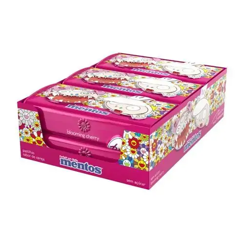 Goma Mentos Lata Murakami Cereja
