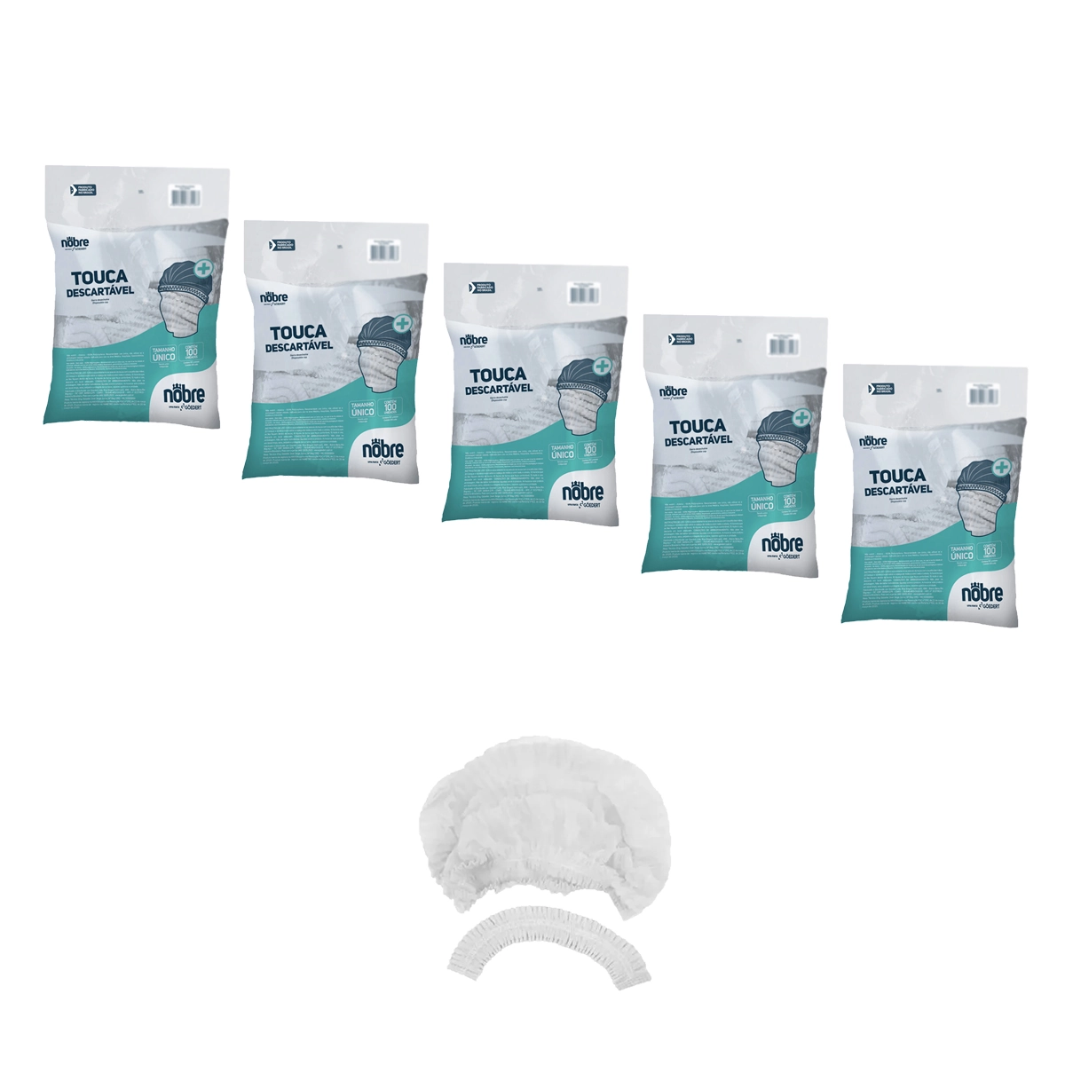 Touca Descartável Sanfonada 100u Kit 5