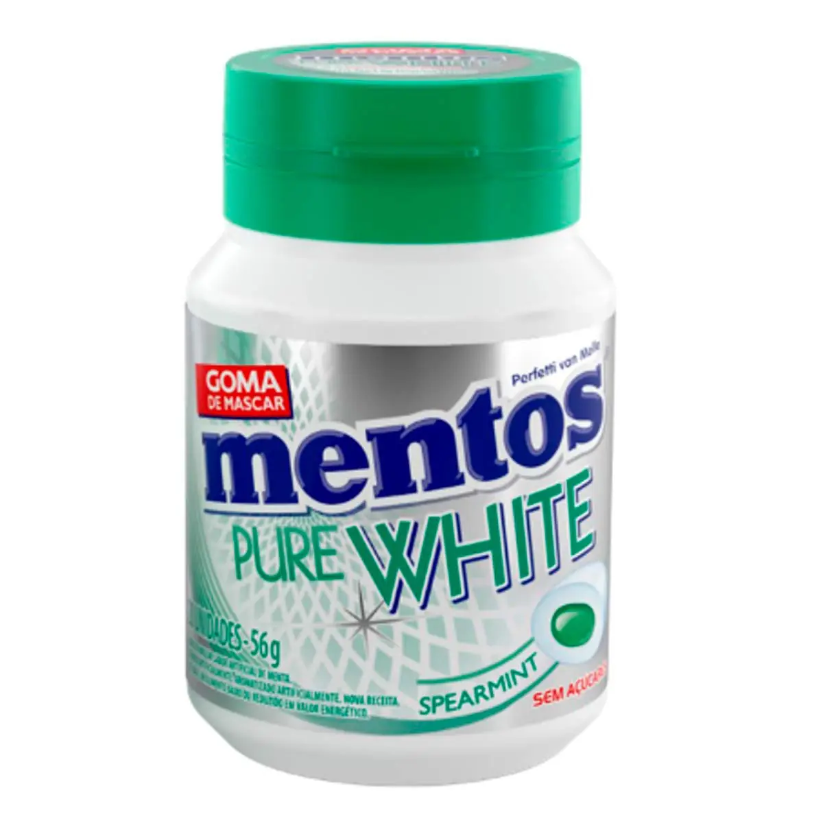 Mentos P.fresh White Spearmint 56g Perfetti