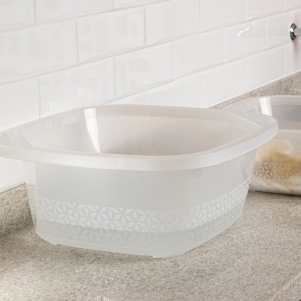 6 Bacias 14l De Plastico Transparente