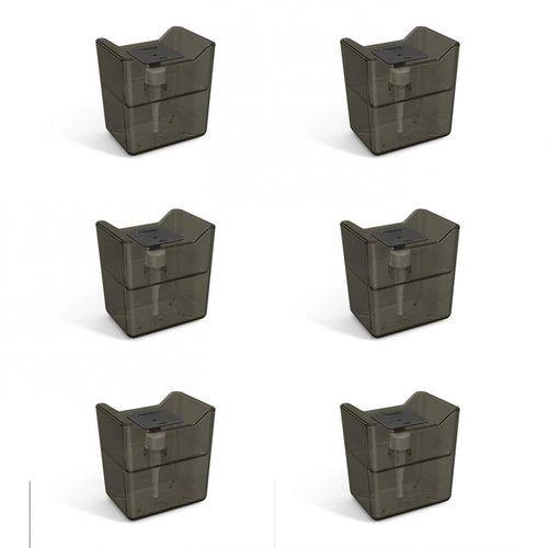 Jogo De Porta Detergente Com Dispenser Translúcido 6 Peças 500ml Premium Uz Preto