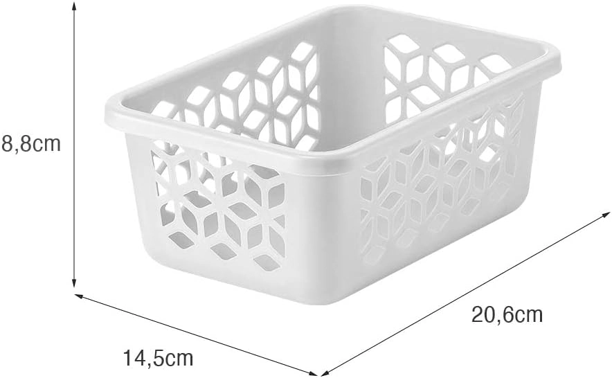 Cesto Organizador P Bco Solido Plastico