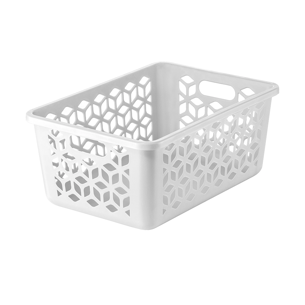 Cesto Organizador M Bco Solido Plastico
