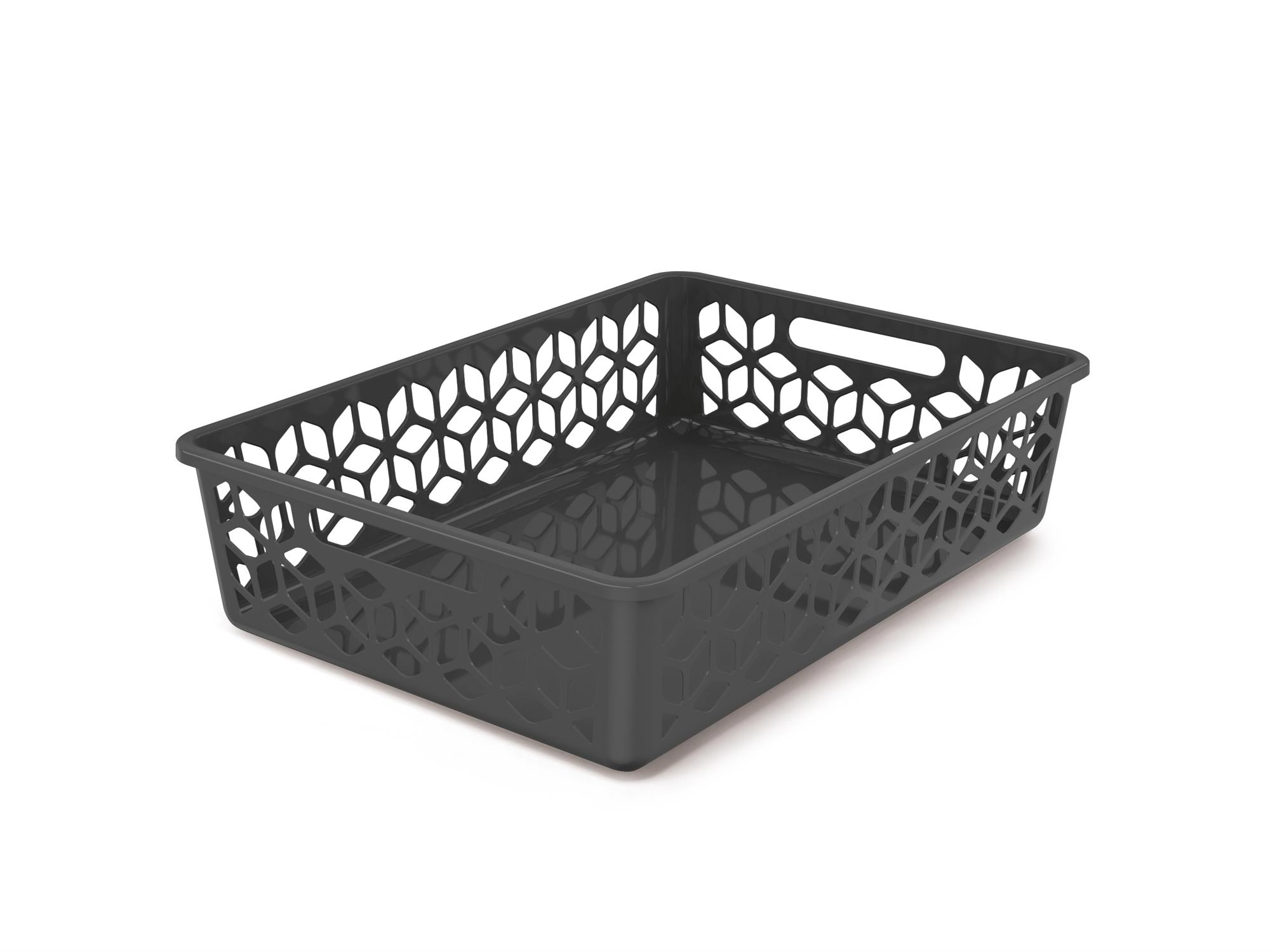 Cesto Organizador Raso Preto Solido De Plast Uz
