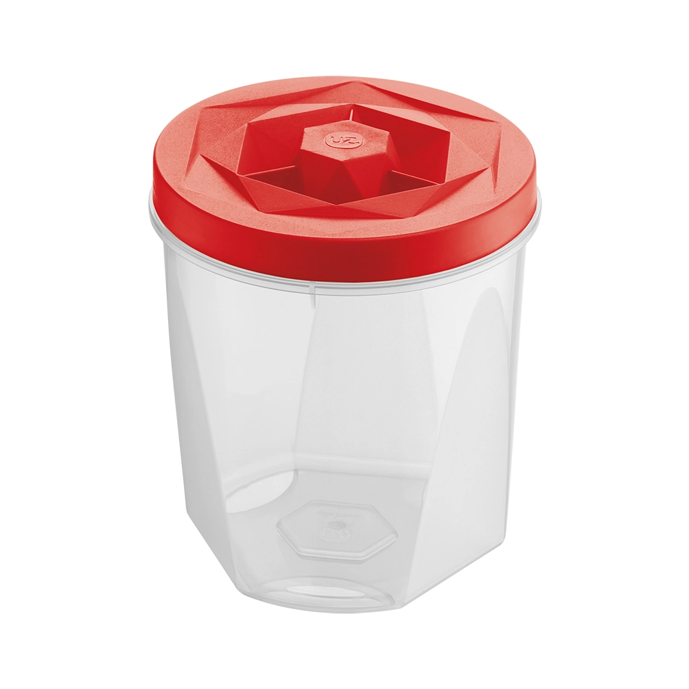 Uz274 Vm / 6 Porta Mantimentos Vision 1,1l Vermelho Translucido De Plastico