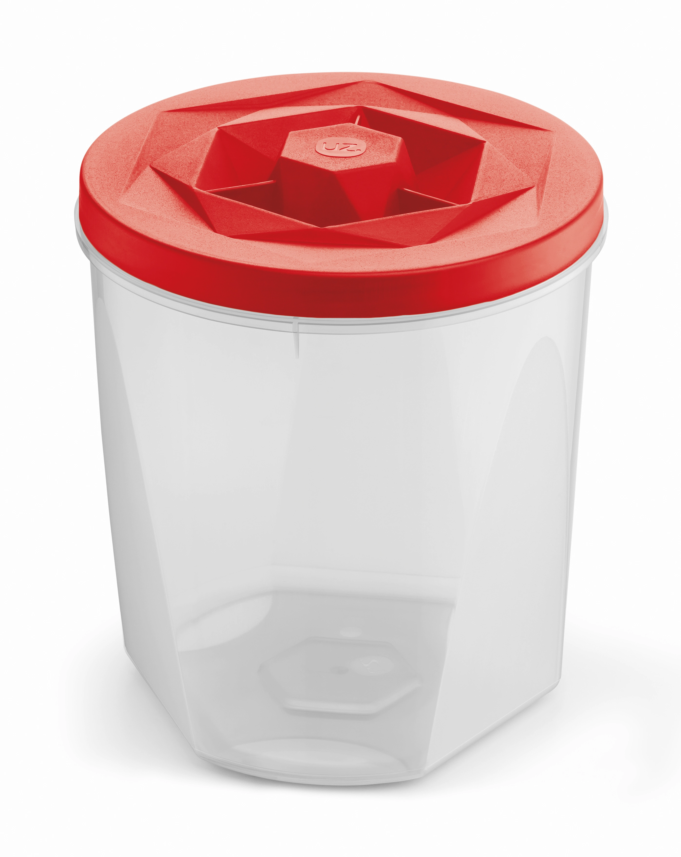 Uz276 Vm / 6 Porta Mantimentos Vision 3,3l Vermelho Translucido De Plastico