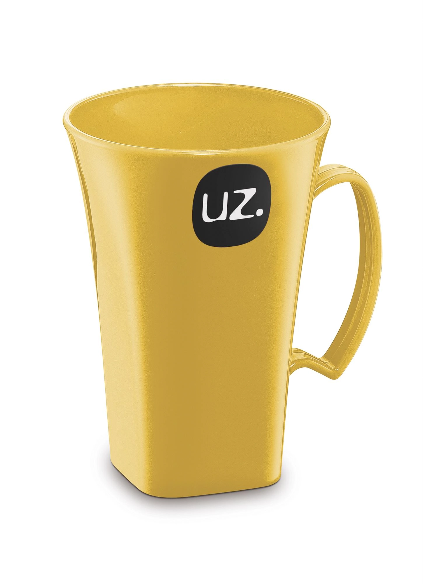 Caneca Uz Amarelo Solido Plast 400ml