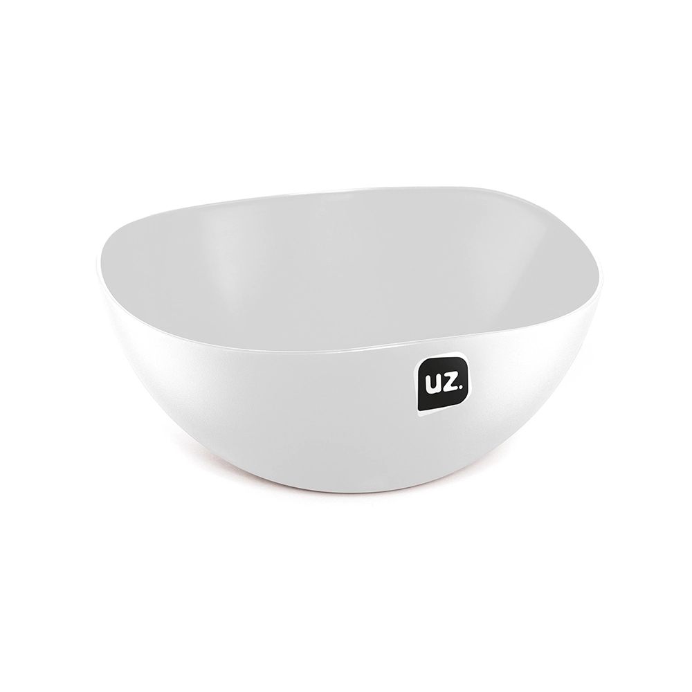 Saladeira Ovalada 3l Branca Em Polipropileno Uz101 Br Uz