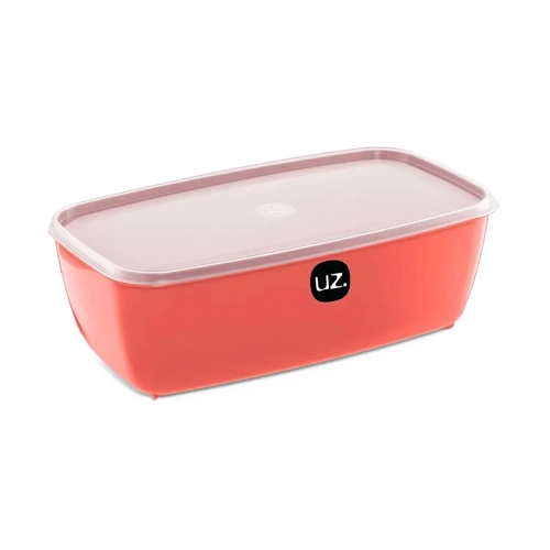 Pote Multiuso Plastico Uz Retangular Coral 1,5l