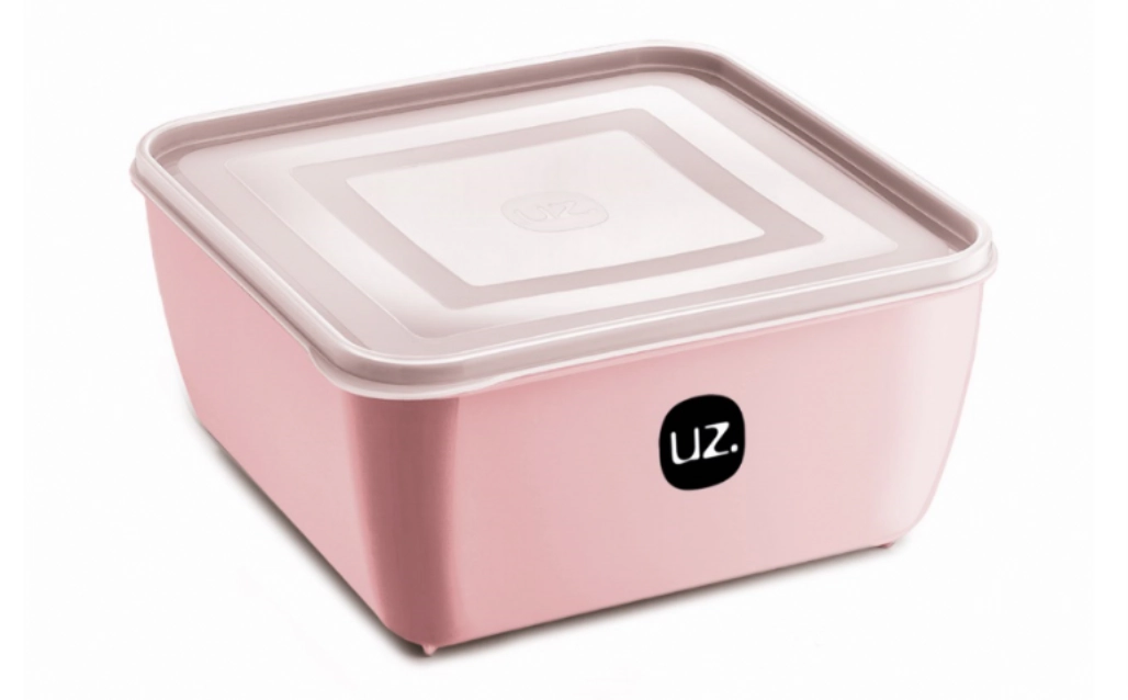 Pote Plast Multiuso Quadrado Uz Premium Rosa 1,5l