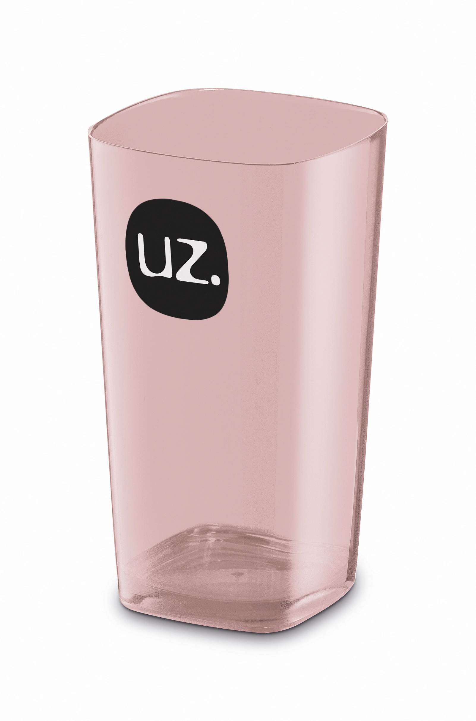 24 Copos 450ml Gold Rosa Translucido