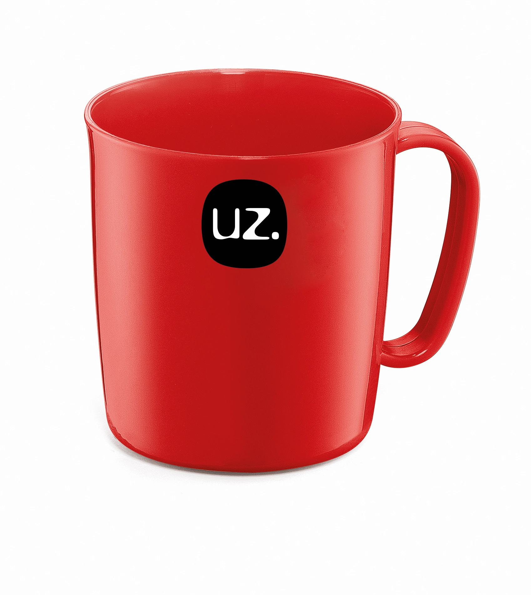Caneca Escolar 400ml Sólido De Plástico Vermelho