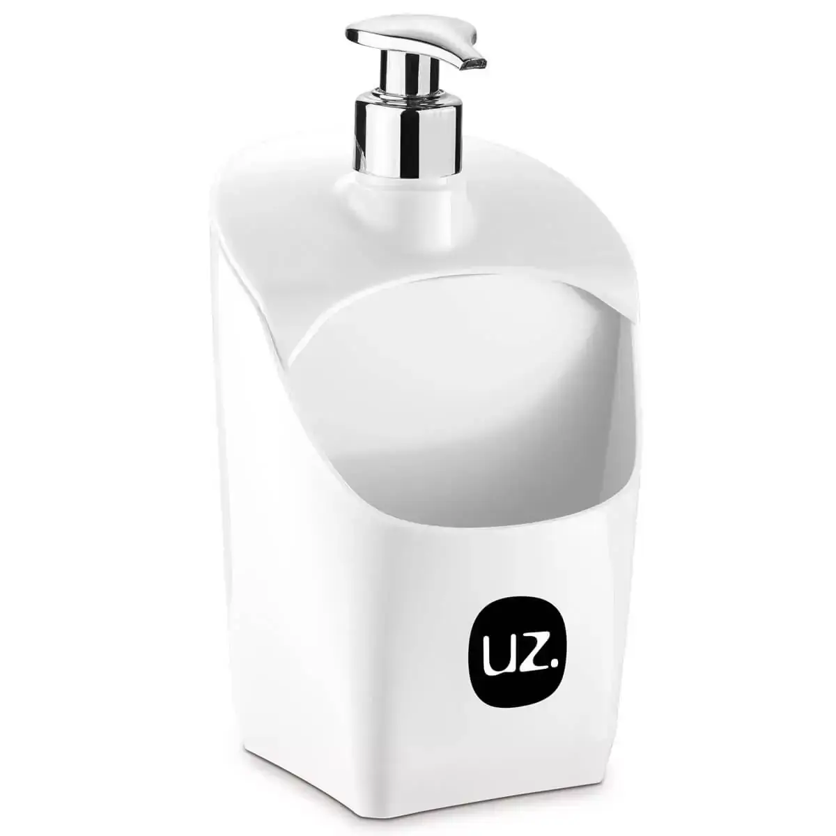 Dispenser Porta Detergente E Esponja Organizador De Pia Uz Branco
