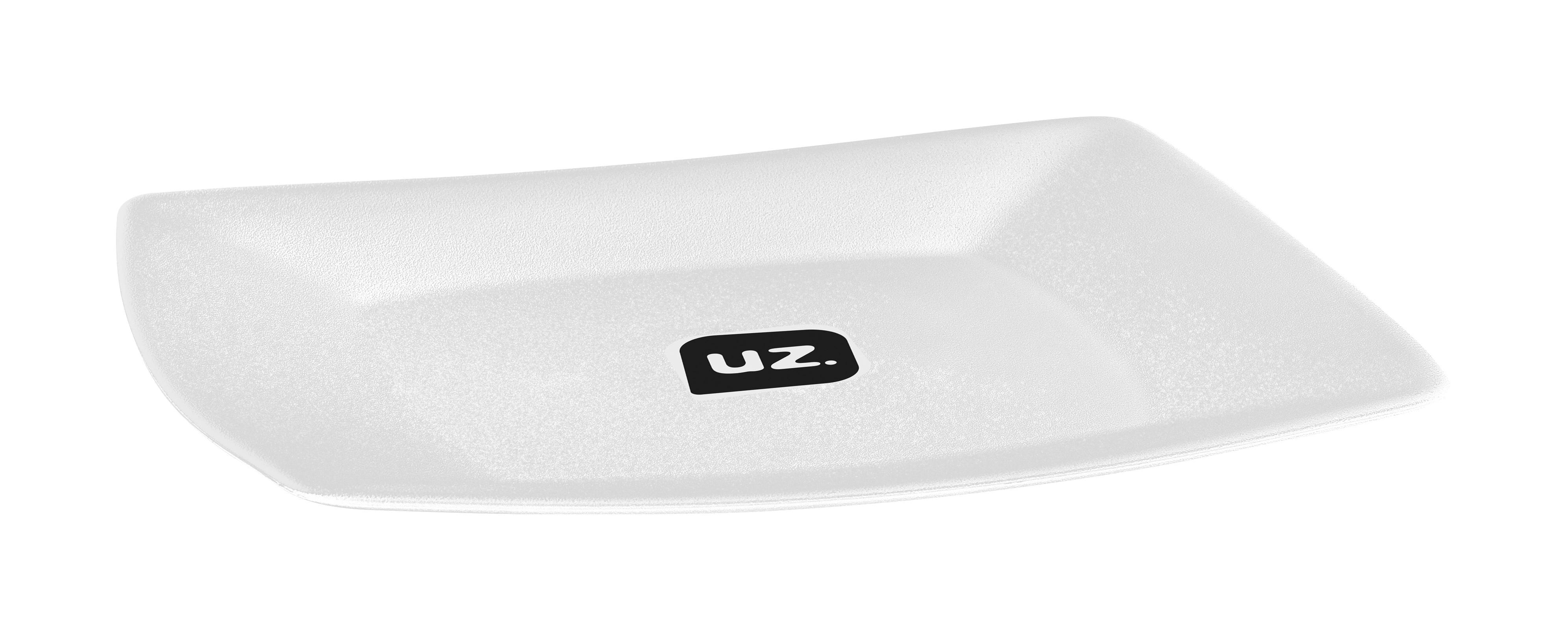 Uz155 Br / 12 Pratos Lanche M Branco Solido De Plastico