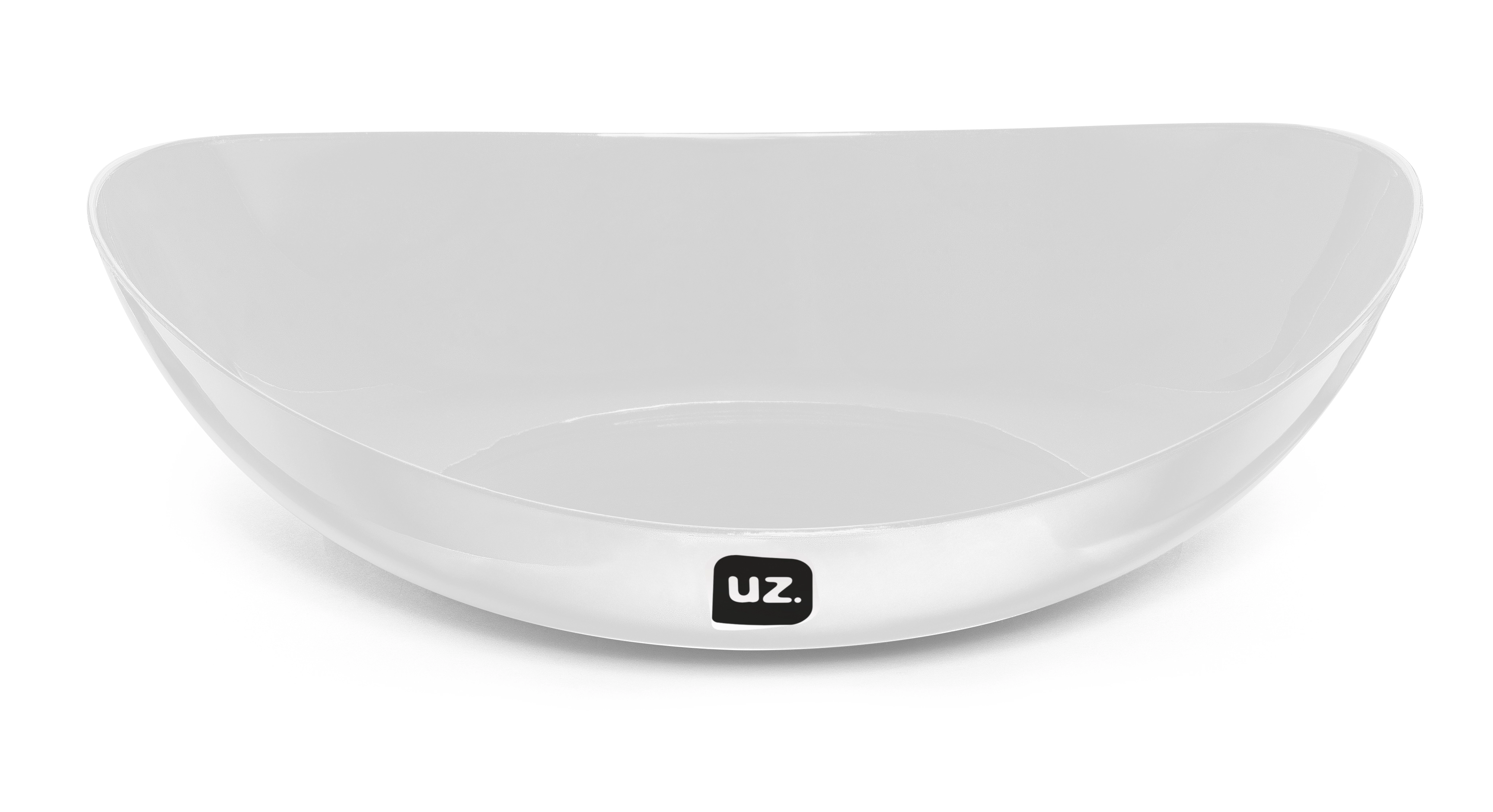 Uz169 Br / 6 Saladeiras Ovais 4l Plus Branco Solido De Plastico