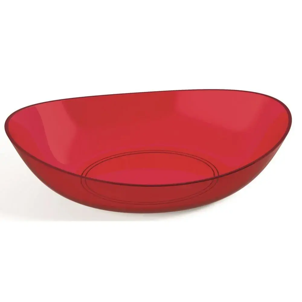 Saladeira Oval 4l Plus Vermelho Em Poliestireno Uz170 Vm