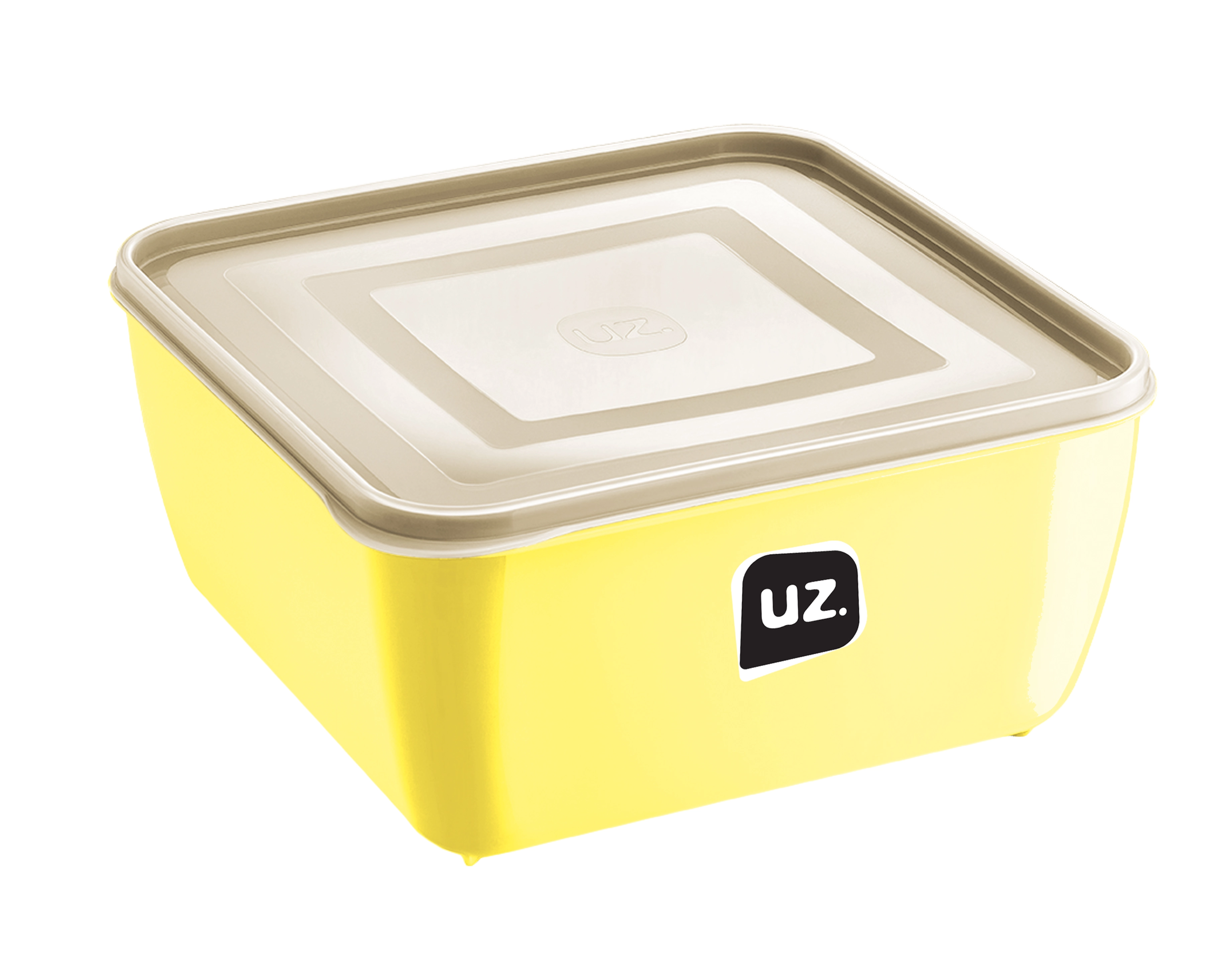 6 Multiuso Quadrado 2,5l Premium Amarelo Cl Solido De Plastico
