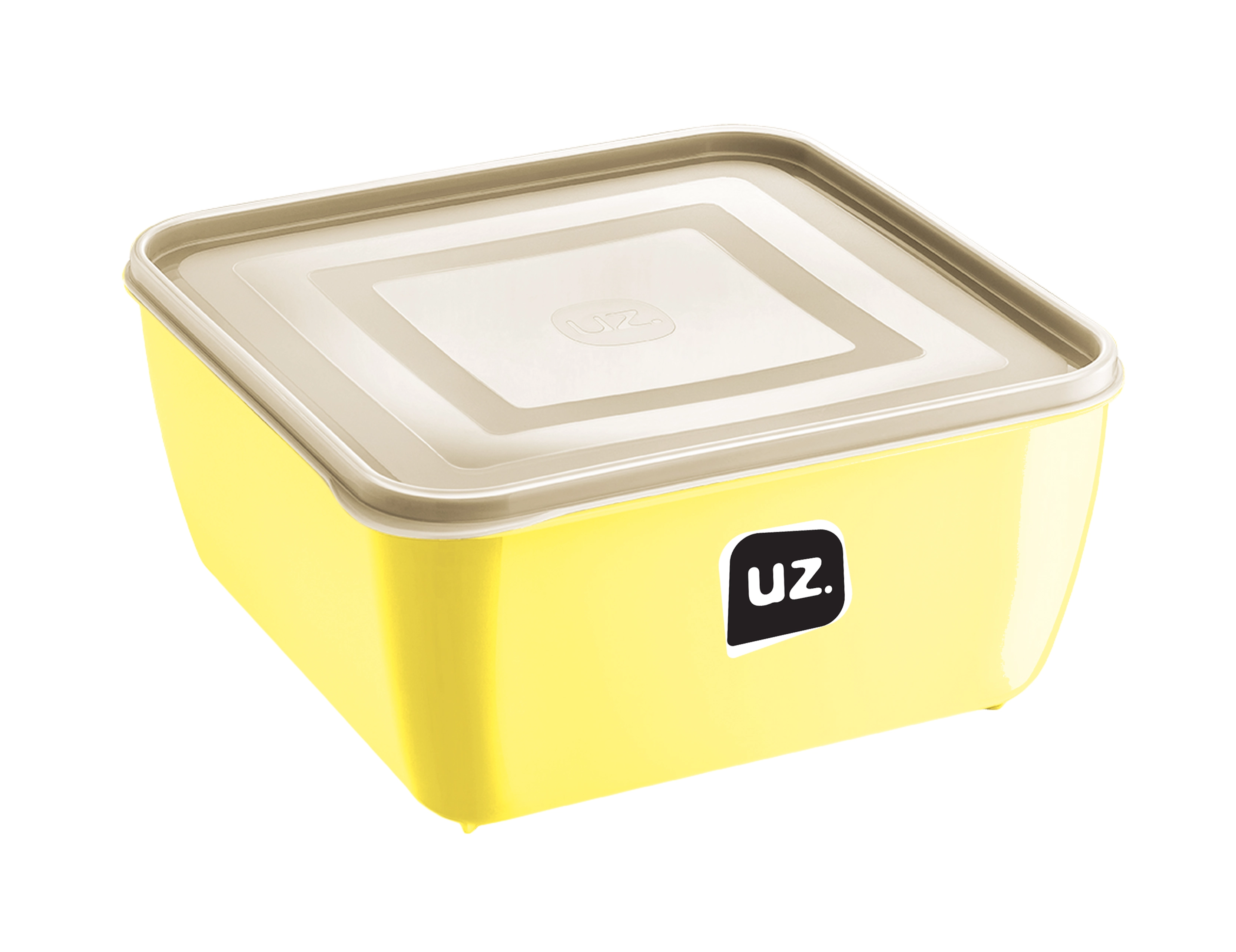 6 Multiuso Quadrado 1,5l Premium Amarelo Cl Solido De Plastico